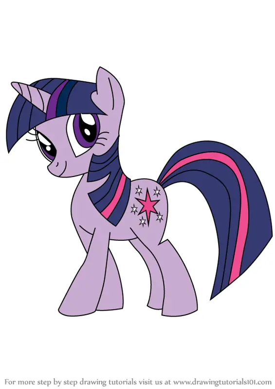 Learn How to Draw Twilight Sparkle from My Little Pony: Friendship Is Magic  (My Little Pony: Friendship Is Magic) Step by Step : Drawing Tutorials