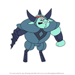 How to Draw Big Bull Demon from OK K.O.! Let's Be Heroes