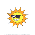 How to Draw Cool Sun from OK K.O.! Let's Be Heroes