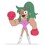 How to Draw Punching Trudy from OK K.O.! Let's Be Heroes