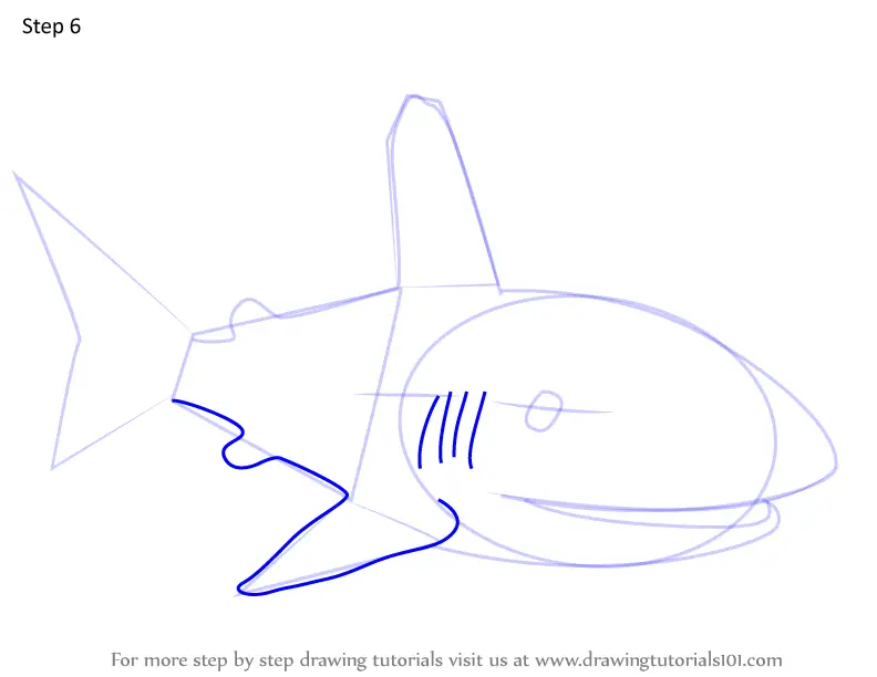 How to Draw Great Whitetip Shark from Octonauts (Octonauts) Step by ...