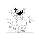 How to Draw Oggy from Oggy and the Cockroaches