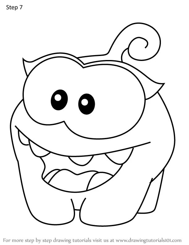 How to Draw Om Nelle from Om Nom Stories (Om Nom Stories) Step by Step ...