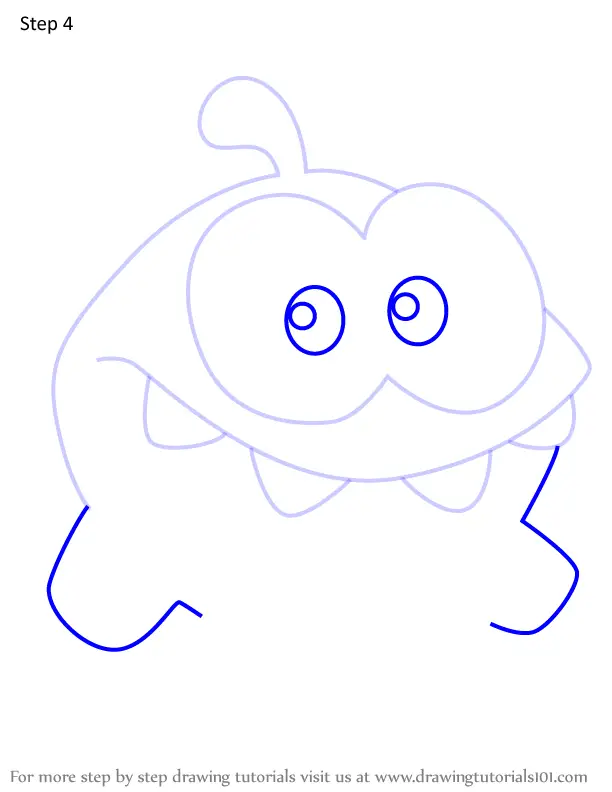 How to Draw Om Nom from Om Nom Stories (Om Nom Stories) Step by Step ...