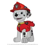 How to Draw Marshall from PAW Patrol