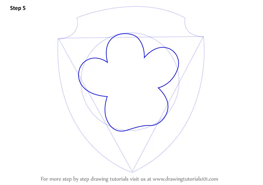 Learn How to Draw Ryder Badge from PAW Patrol (PAW Patrol) Step by Step