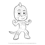How to Draw Gekko from PJ Masks