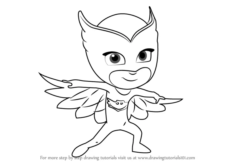 Learn How to Draw Owlette from PJ Masks (PJ Masks) Step by Step