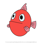 How to Draw Fish Jr. from Peep and the Big Wide World