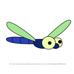 How to Draw The Dragonfly from Peep and the Big Wide World