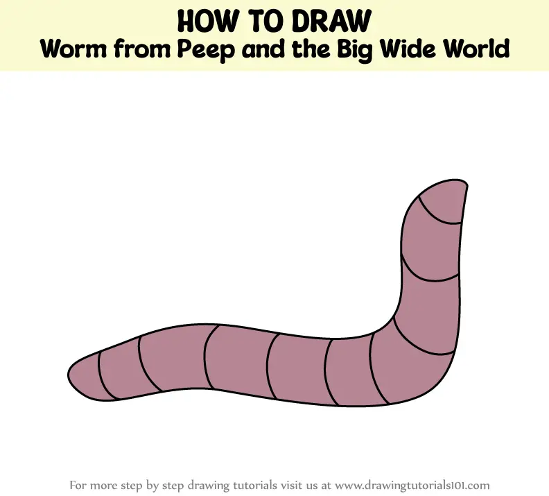 How to Draw Worm from Peep and the Big Wide World (Peep and the Big ...