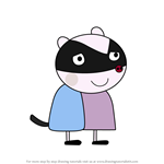 How to Draw Betty Badger from Peppa Pig