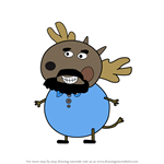 How to Draw Billy Moose from Peppa Pig