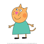 How to Draw Candy Cat from Peppa Pig
