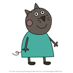 How to Draw Cody Cat from Peppa Pig