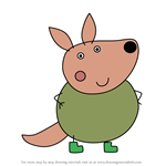 How to Draw Daddy Kangaroo from Peppa Pig