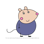 How to Draw Daddy Mouse from Peppa Pig