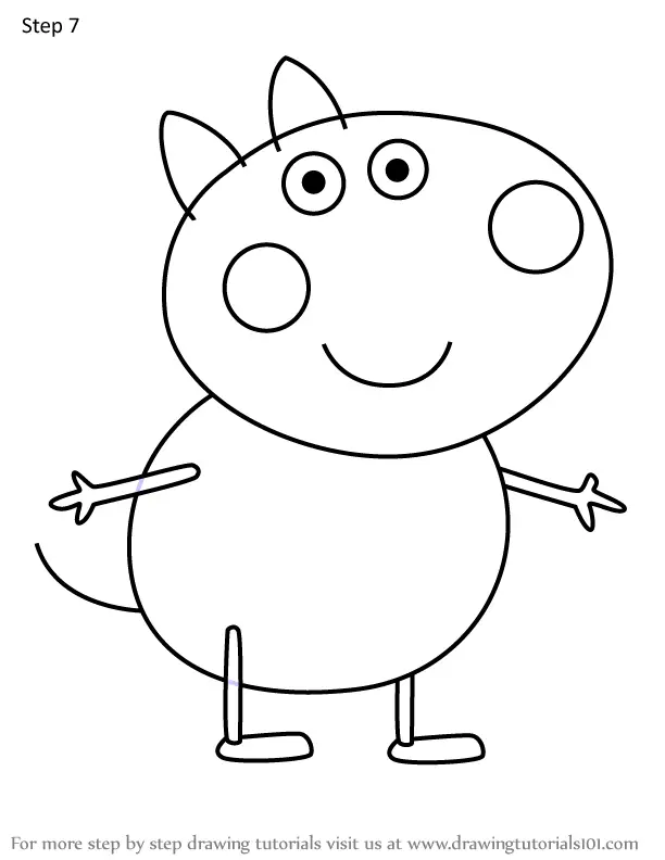 How to Draw Daniel Dog from Peppa Pig (Peppa Pig) Step by Step ...