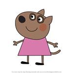 How to Draw Dinky Dog from Peppa Pig