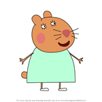 How to Draw Dr Hamster the vet from Peppa Pig