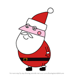 How to Draw Father Christmas from Peppa Pig