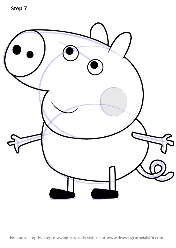 Learn How to Draw Floyd Pig from Peppa Pig Peppa Pig 