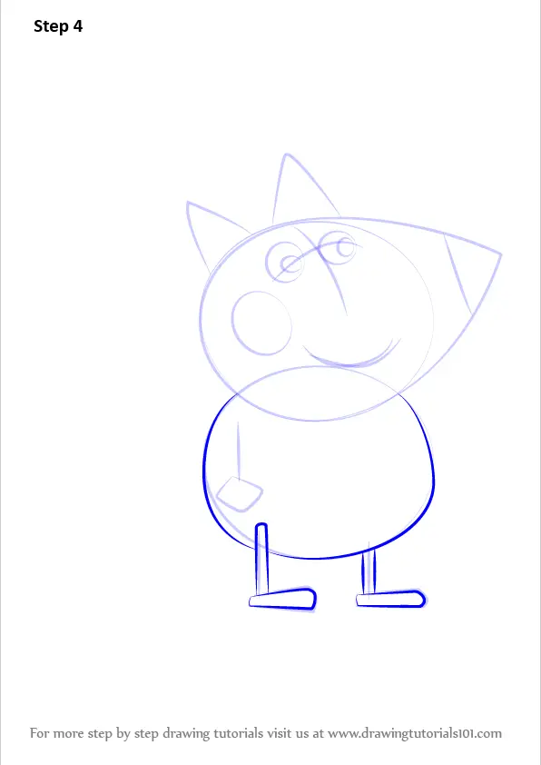 step step by draw to kawaii how Freddy (Peppa Draw Peppa to from Pig Fox Pig How Learn