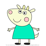 How to Draw Gabriella Goat from Peppa Pig