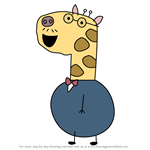 How to Draw Grandpa Giraffe from Peppa Pig