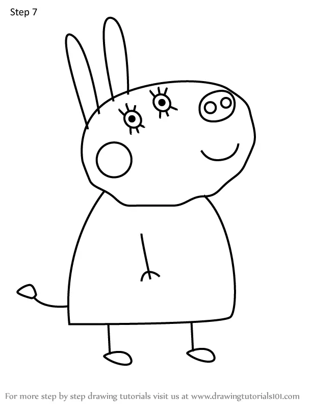 How to Draw Granny Donkey from Peppa Pig (Peppa Pig) Step by Step ...