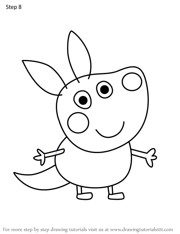 How to Draw Joey Kangaroo from Peppa Pig (Peppa Pig) Step by Step ...