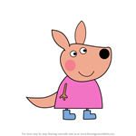 How to Draw Kaylee Kangaroo from Peppa Pig