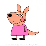 How to Draw Kylie Kangaroo from Peppa Pig