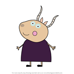 How to Draw Madame Gazelle from Peppa Pig