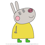 How to Draw Mademoiselle Donkey from Peppa Pig