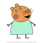 How to Draw Miss Hamster from Peppa Pig