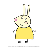 How to Draw Miss Rabbit from Peppa Pig