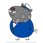 How to Draw Mr. Stallion from Peppa Pig