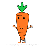 How to Draw Mrs. Carrot from Peppa Pig
