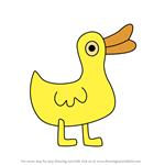 How to Draw Mrs. White Duck from Peppa Pig