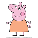 How to Draw Mummy Pig from Peppa Pig