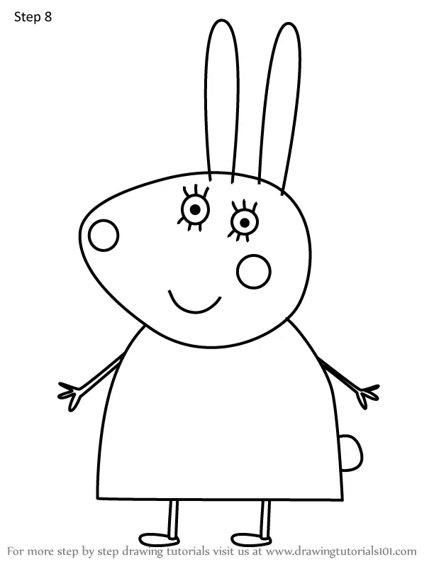 How to Draw Mummy Rabbit from Peppa Pig (Peppa Pig) Step by Step ...