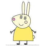 How to Draw Mummy Rabbit from Peppa Pig
