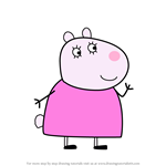 How to Draw Mummy Sheep from Peppa Pig