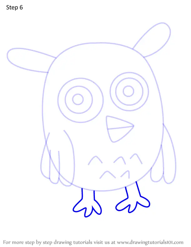 How to Draw Owl from Peppa Pig (Peppa Pig) Step by Step ...