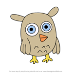 How to Draw Owl from Peppa Pig