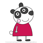 How to Draw Pandora Panda from Peppa Pig