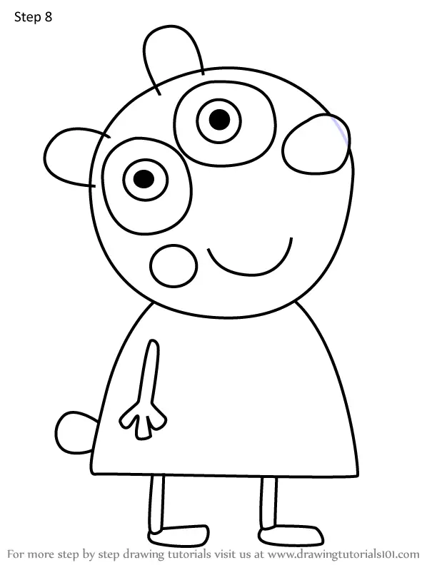 How to Draw Peggi Panda from Peppa Pig (Peppa Pig) Step by Step ...