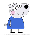How to Draw Penny Polar Bear from Peppa Pig