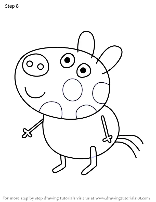 How to Draw Perry Pony from Peppa Pig (Peppa Pig) Step by Step ...